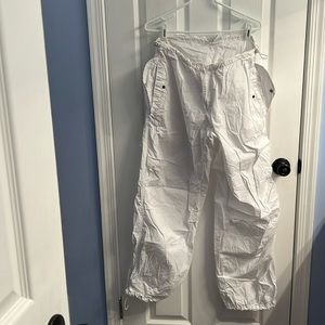 White Women’s parachute pants